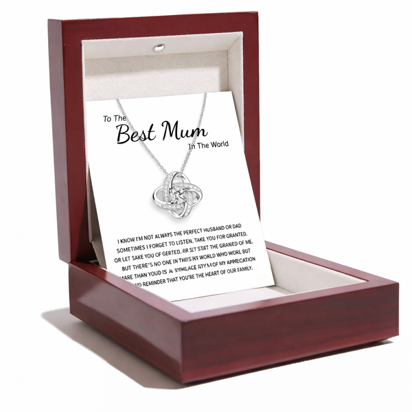 To My Mom — Love Knot Necklace | Meaningful Jewelry Gift for Mother