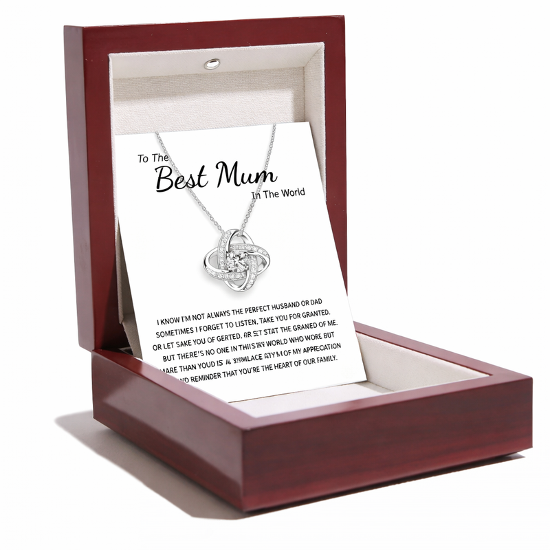 To My Mom — Love Knot Necklace | Meaningful Jewelry Gift for Mother