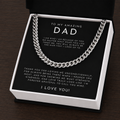 To My Dad Cuban Link Chain – Meaningful Gift for Dad from Son or Daughter | Father's Day, Birthday & Christmas Gift