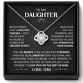 To My Daughter — Love Knot Necklace | Meaningful Jewelry Gift from Mom or Dad