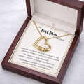 To My Mom — Personalized Name Bead Heart Necklace | Engraved Gift for Mother