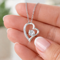 To My Mom — Forever Love Heart Necklace | Sentimental Jewelry Gift for Mother