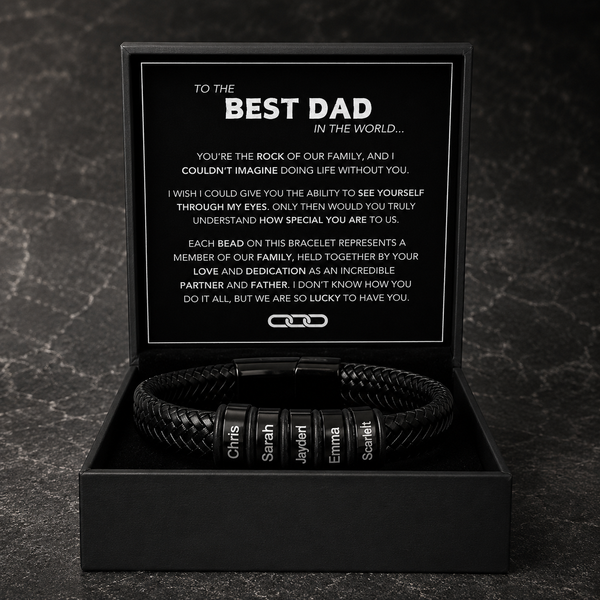 Personalized Dad Bracelet – Custom Engraved Gift for Dad | Father's Day Gift, Birthday Gift