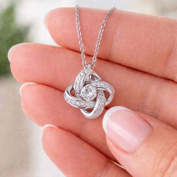 To My Daughter — Love Knot Necklace | Meaningful Jewelry Gift from Mom or Dad