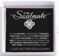 To My Soulmate — Love Knot Necklace | Romantic Jewelry Gift for Girlfriend or Wife
